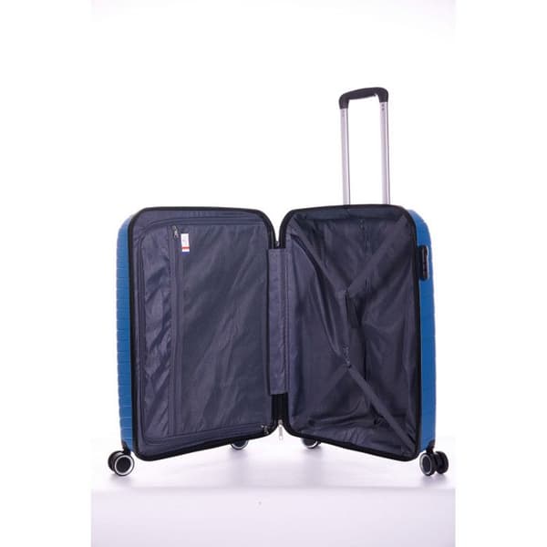 Set med 3 resväskor i polypropen "Travel Light" - LYS Paris 2500/3 - Blå -