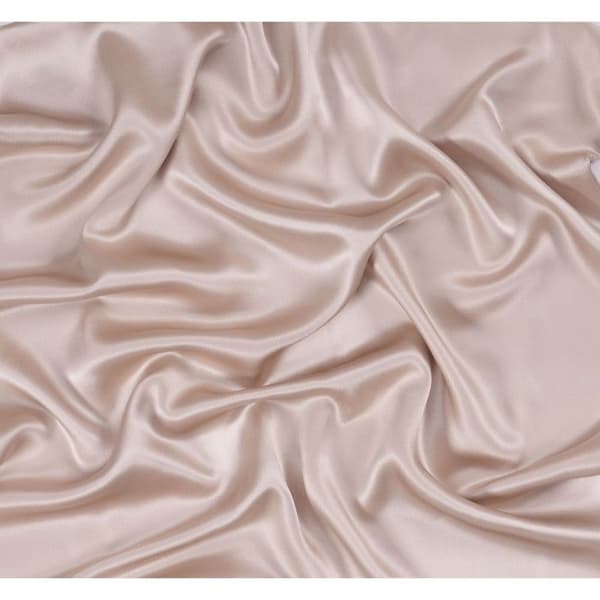 Sovkudde "Silk" Mullbärssilke Ren bomull - Silk Champagne - 50 x 70 cm