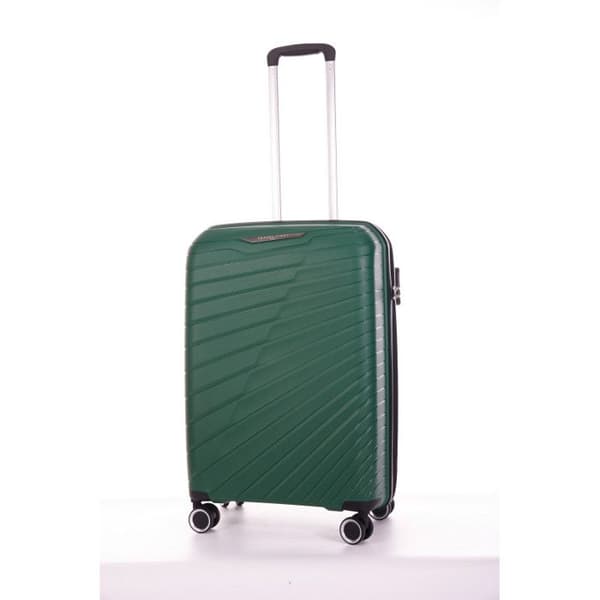 Set med 3 resväskor i polypropen "Travel Light" - LYS Paris 2500/3 - Grön -