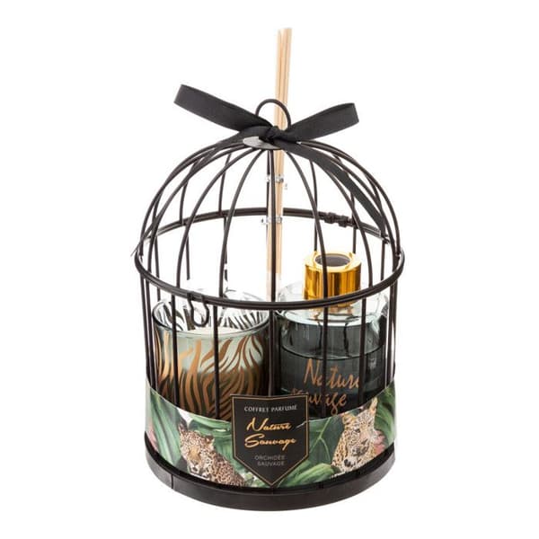 Burk med diffuser och ljus "Stulna stunder" Atmosphera - Burk med diffuser och ljus Vild orkidé -