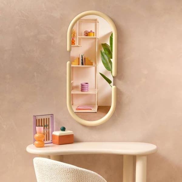 Oval spegel "Poolside" 90 x 39 cm MDF Atmosphera