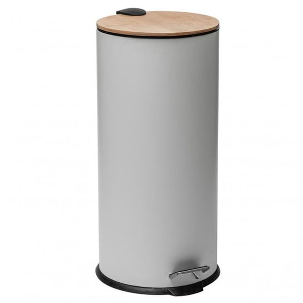 Soptunna "Bam Modern" 30 liter Lock i bambu Atmosphéra - Vit - Vit -