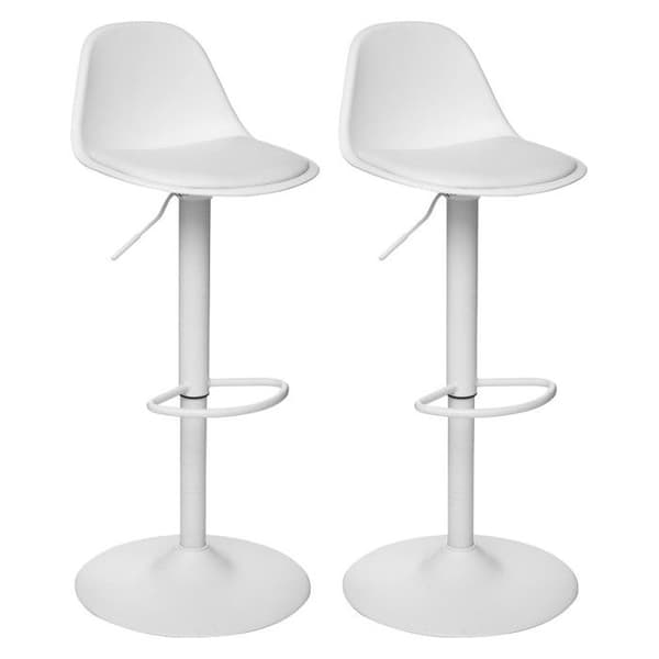 Set med 2 barstolar i skandinavisk design "Aiko" Atmosphera - Vit - Vit -