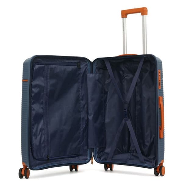 Set med 3 resväskor i polypropen "Travel Light" - LYS Paris 2561/3 - Blå -