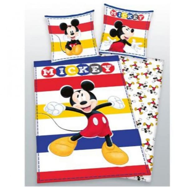 Sängset 140 x 200 "Mickey Mouse 3" Mikrofiber / 100% Polyester - -