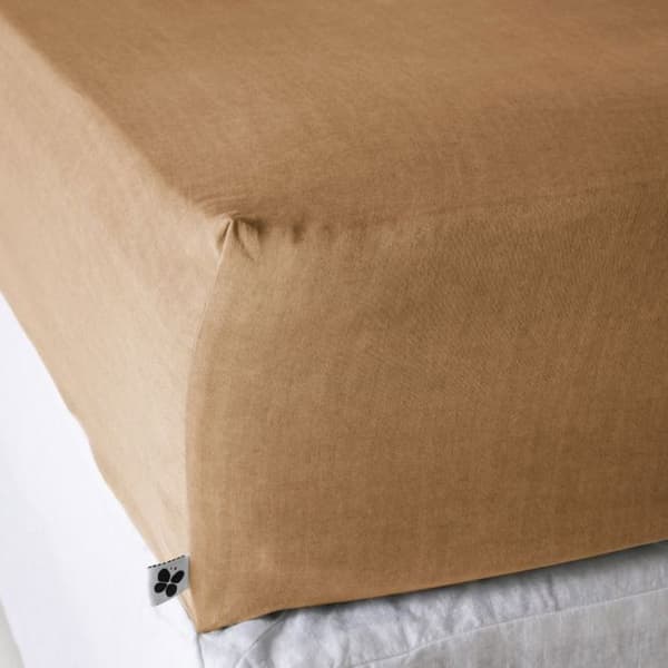Drap housse "Lysandre" alla dimensioner "Lyocel" Fjärilseffekt - 160x200 - Lysandre Kamel