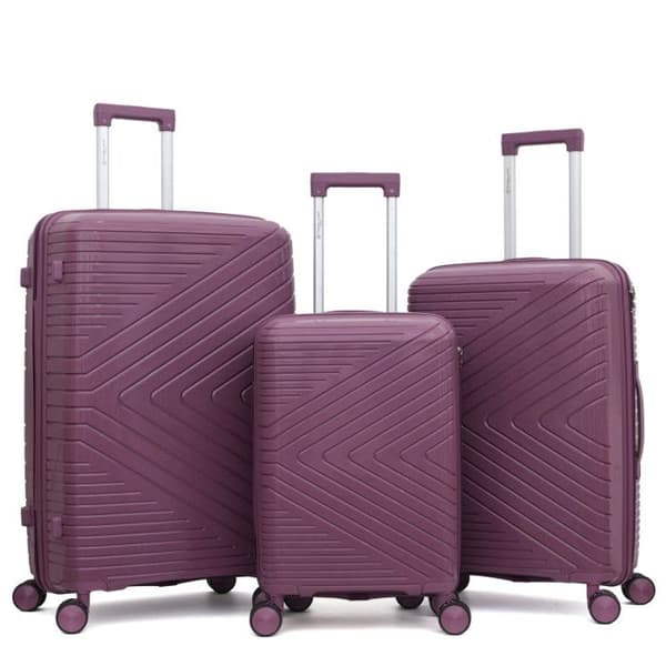 Set med 3 resväskor i Polypropylen "Travel Light" - LYS Paris 2551/3 - Lila