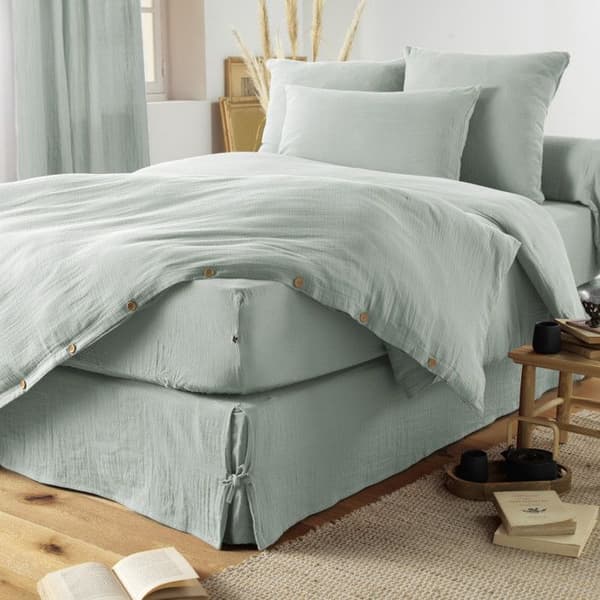 Platt draperi "Gaïa" alla dimensioner "K cotton" - 240x300 - Gaïa Eucalyptus