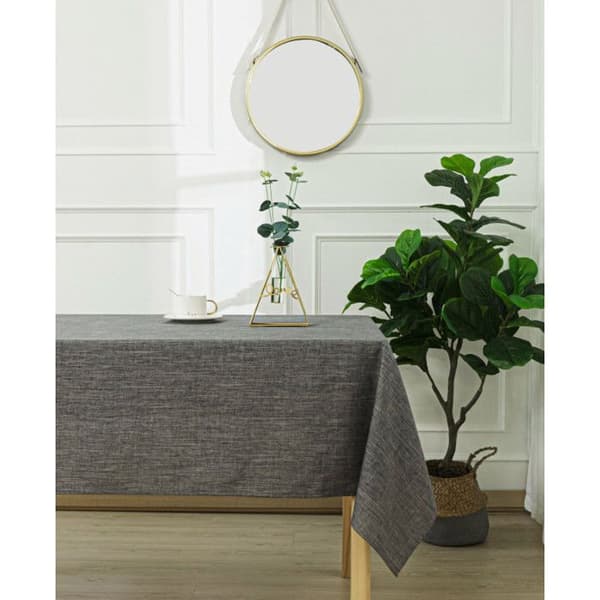 Enfärgad fläckavvisande duk Anthracite rektangulär 145 x 240 cm - Grå -