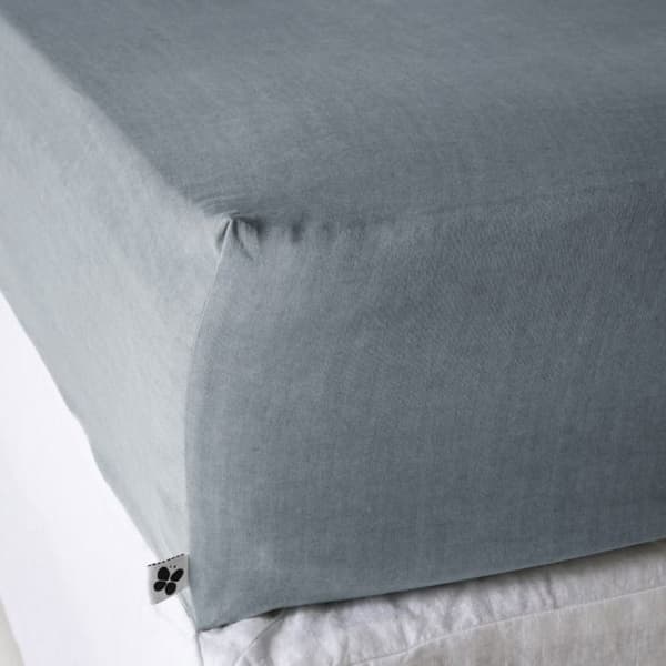 Drap housse "Lysandre" alla dimensioner "Lyocel" Fjärilseffekt - 90x190 - Stone