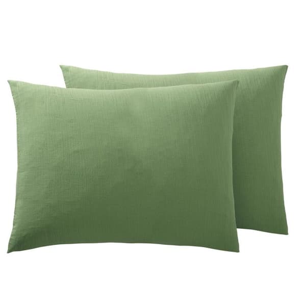 Kuddfodral "Noah" 50 x 70 cm "Bomullsgaze" - Noah Olive - Noah Olive -