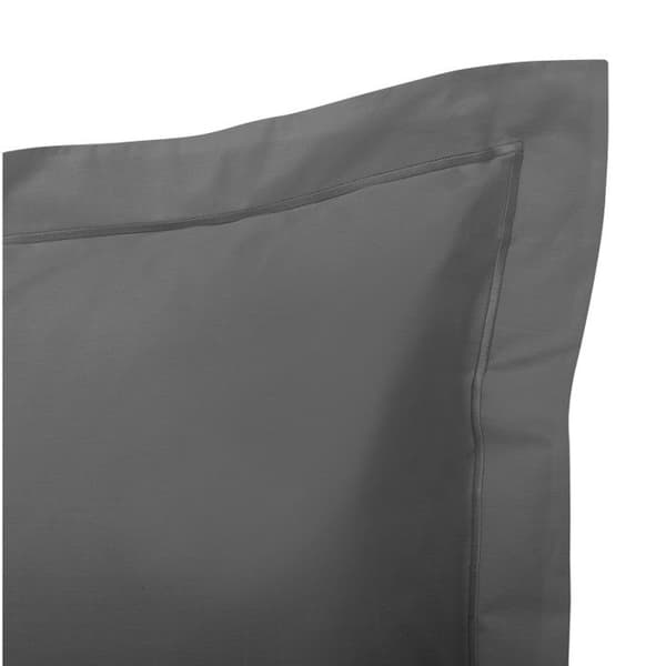 Kuddfodral i kammad percale bomull "Julian" alla storlekar Ren bomull - 65x65 - Julian Grå