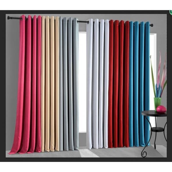 Set med 2 antracitgardiner 140 x 260 cm
