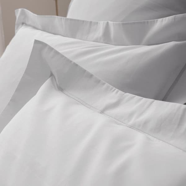 Kuddfodral i kammad percale bomull "Julian" alla storlekar Ren Bomull - 65x65 - Julian Perle