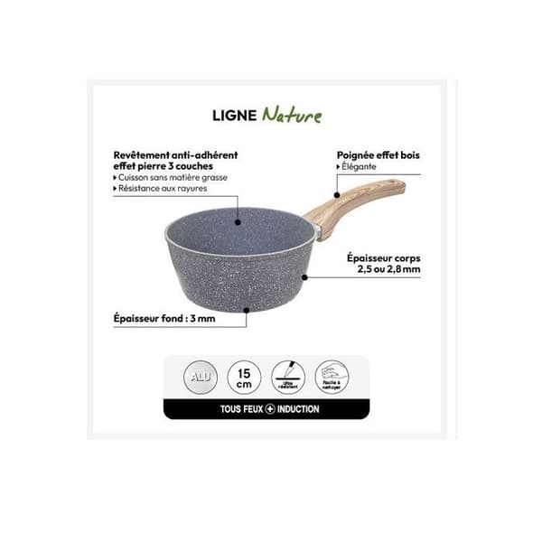 Grillpanna i smidd aluminium "Cuisson Nature" - 16