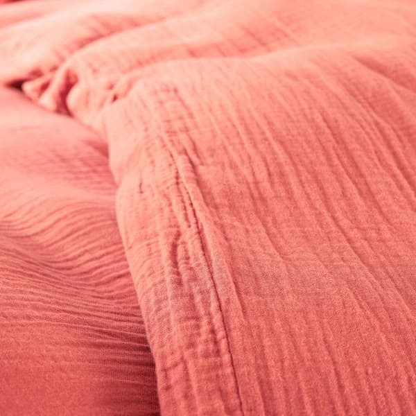 Sängkläder 4 delar "Noah" Bomullsgaze för 2-säng 140 cm - Noah Blush - Noah Blush -