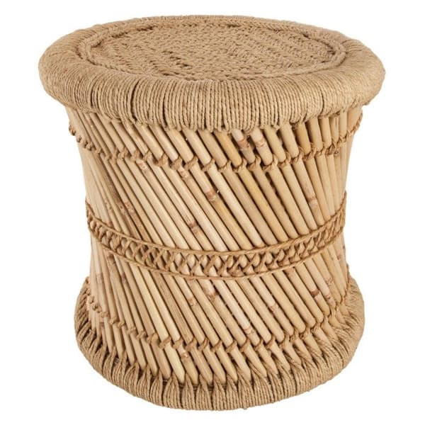 Set med 2 sidobord i naturlig rep Atmosphera - -