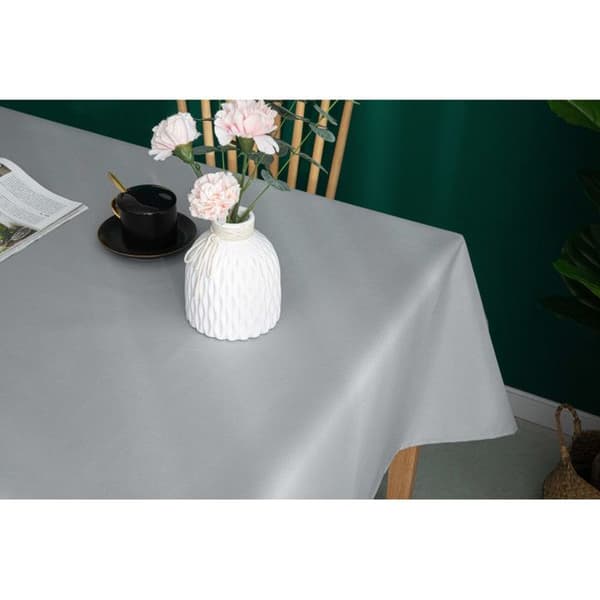 Enfärgad fläckavvisande duk Rektangulär 145 x 240 cm - Grå -