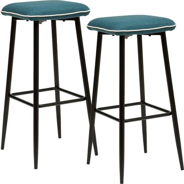 Set med 2 barstolar Design "Lanir" Atmosphera - 35x35x75 - Blågrön