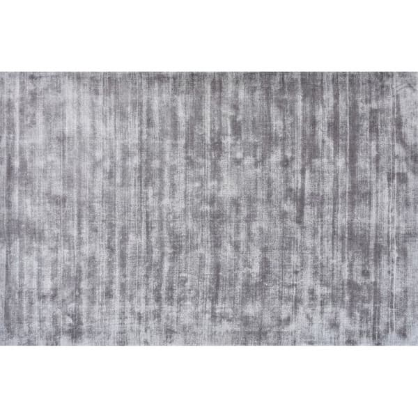 Handvävd viskosmatta 90 x 150 cm - Grå