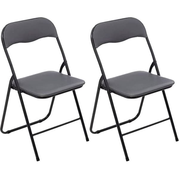 Set med 2 hopfällbara PVC-stolar "Funny" Atmosphera - Grå -