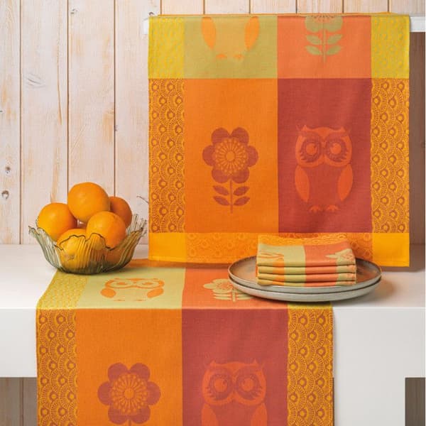 2 set med 6 tryckta kökshanddukar 50 x 70 cm Egyptisk bomull