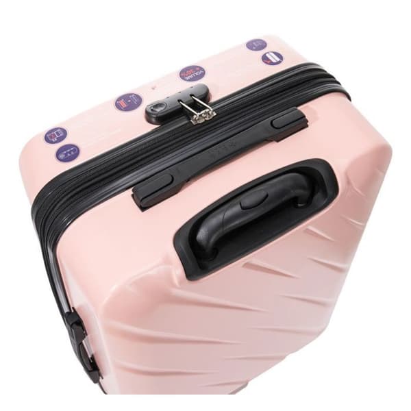 Sats med 3 Utvidbara Resväskor - 100% ABS - LYS Paris 350/3 - Rose Gold