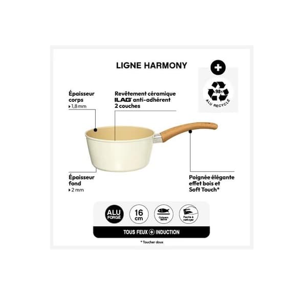 Grillpanna i smidd aluminium "Harmony" diameter 16 cm - -