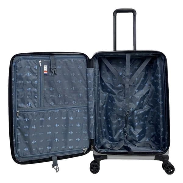 Set med 3 styva utvidgade resväskor 2405/3 - Antistölddragkedja - LYS Paris - Silver