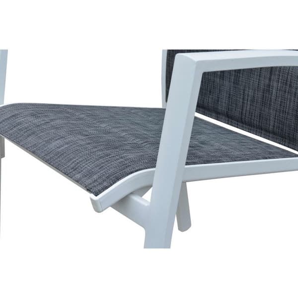 Modulo fåtölj aluminiumstruktur Vit/Ljunggrå Wilsa Garden