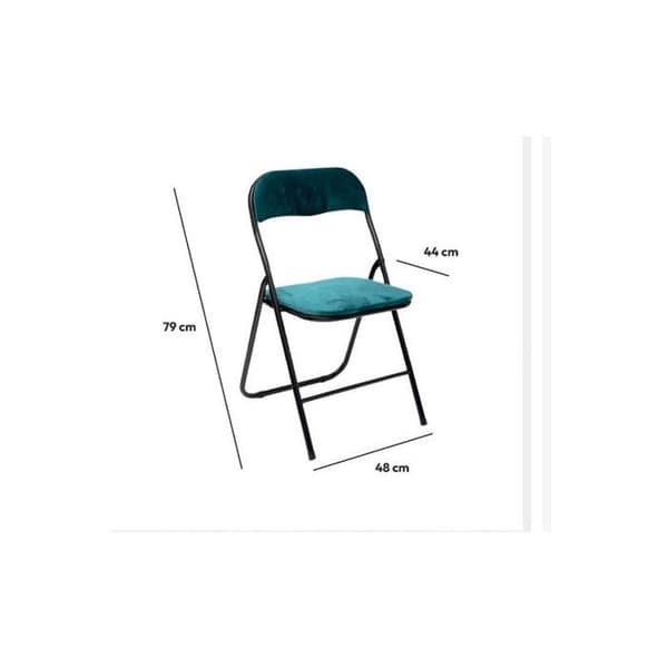 Atmosphera "Easy" sammets fällstol - Blå