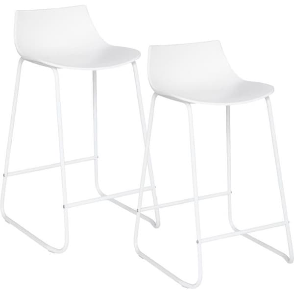 Set med 2 barstolar Design "Otac" Atmosphera - 47x48,5x82 - Vit