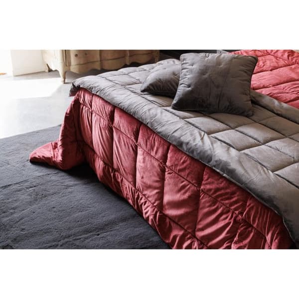 Pläd i quiltad sammet "Moki" 150 x 150 cm Vent du sud - Moki Camel - Moki Camel -
