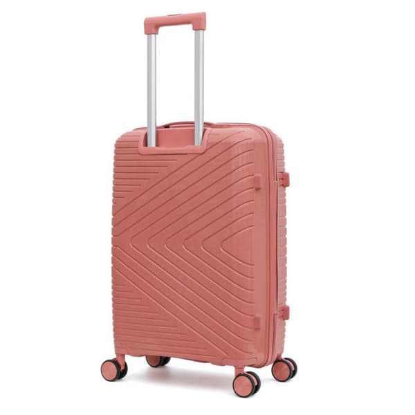 Set med 3 resväskor i polypropen "Travel Light" - LYS Paris 2551/3 - Rosa -
