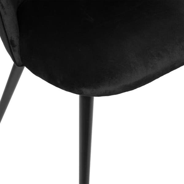 Set med 2 Atmosphera "Slano" sammetsstolar - Svart