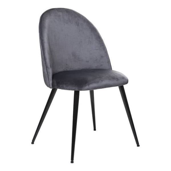 Set med 2 stolar i sammet "Slano" Atmosphera - 52x54x84 - Grå