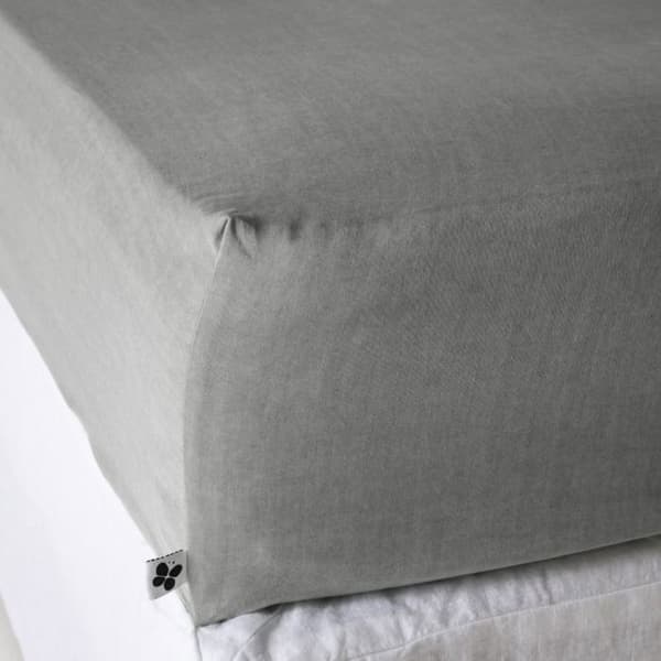 Drap housse "Lysandre" alla dimensioner "Lyocel" Fjärilseffekt - 90x190 - Granit