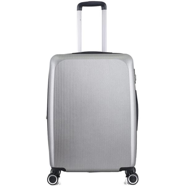 Set med 3 utvidgade hårda resväskor Trolley Polykarbonat - LYS Paris 379/3 - Silver - Silver -
