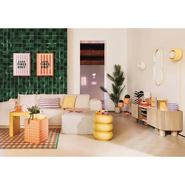 Oval spegel "Poolside" 90 x 39 cm MDF Atmosphera