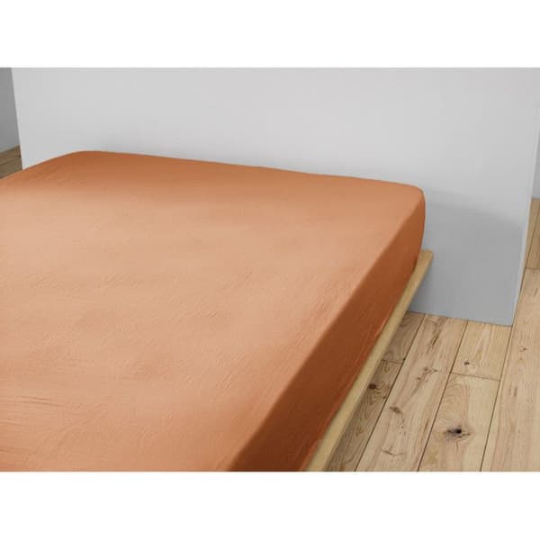 Drap housse "Gaïa" alla storlekar "Gaze de Coton" - 90x190 - Aprikos