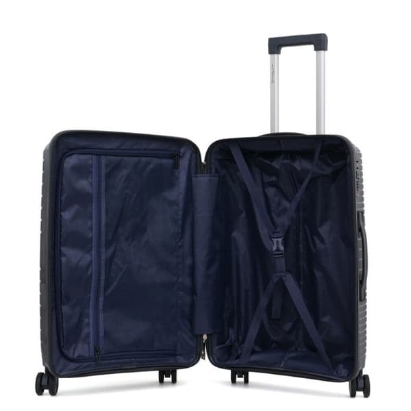 Set med 3 resväskor i polypropen "Travel Light" - LYS Paris 2551/3 - Mörkgrå -