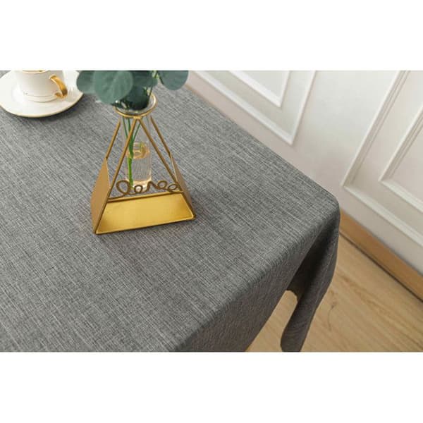 Enfärgad fläckavvisande duk Anthracite rektangulär 145 x 240 cm - Grå -