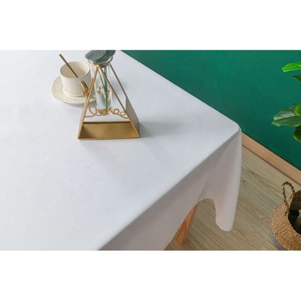 Enfärgad fläckavvisande duk Vit rektangulär 145 x 240 cm - Vit -