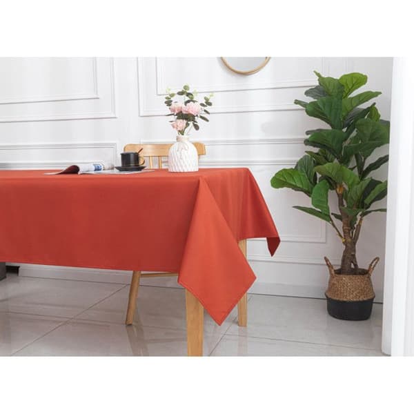 Bordduk belagd med fläckskydd Terracotta rektangulär 145 x 240 cm - Terracotta -