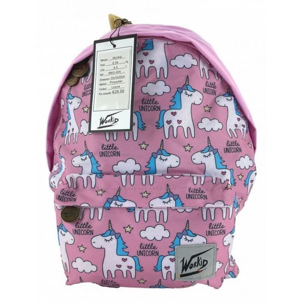 Barnryggsäck "Workids" - 15x23x33 - Rosa Enhörning