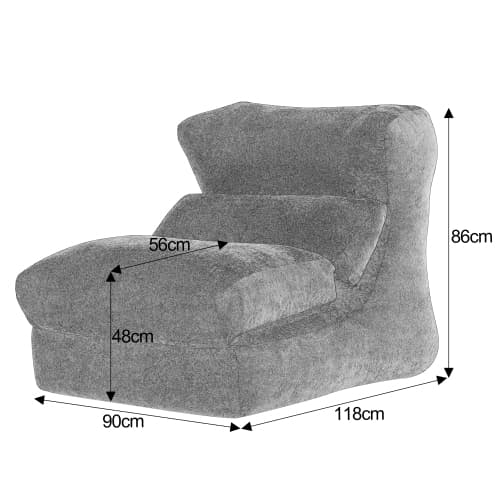 Chenille fåtölj med vilstolsfunktion modern design för vardagsrum och sovrum vit relaxfåtölj
