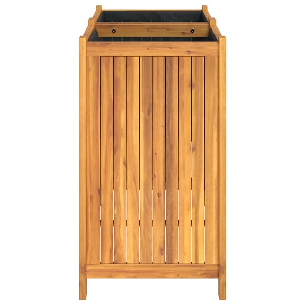 Odlingslåda med foder 84x42x75 cm massivt akaciaträ