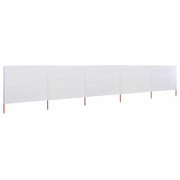 Vindskydd 5 paneler tyg 600x160 cm sandvit