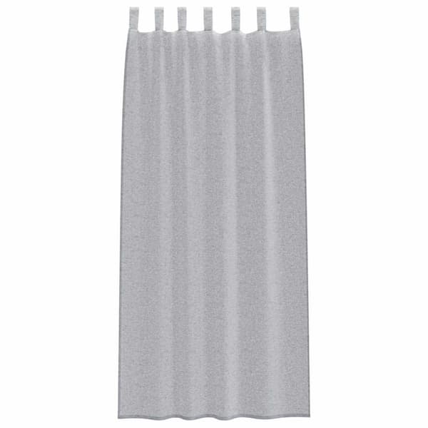 Voile Gardin 2 st Mörkgrå 225 x 140 cm Polyester