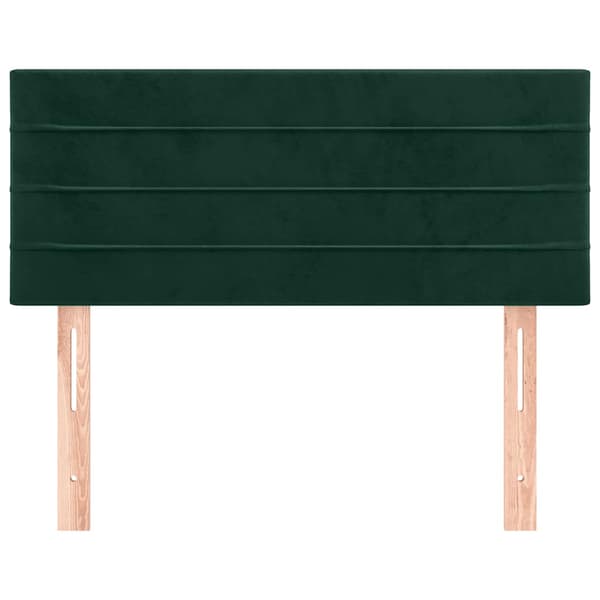 Sänggavel grön 100x5x78/88 cm sammet